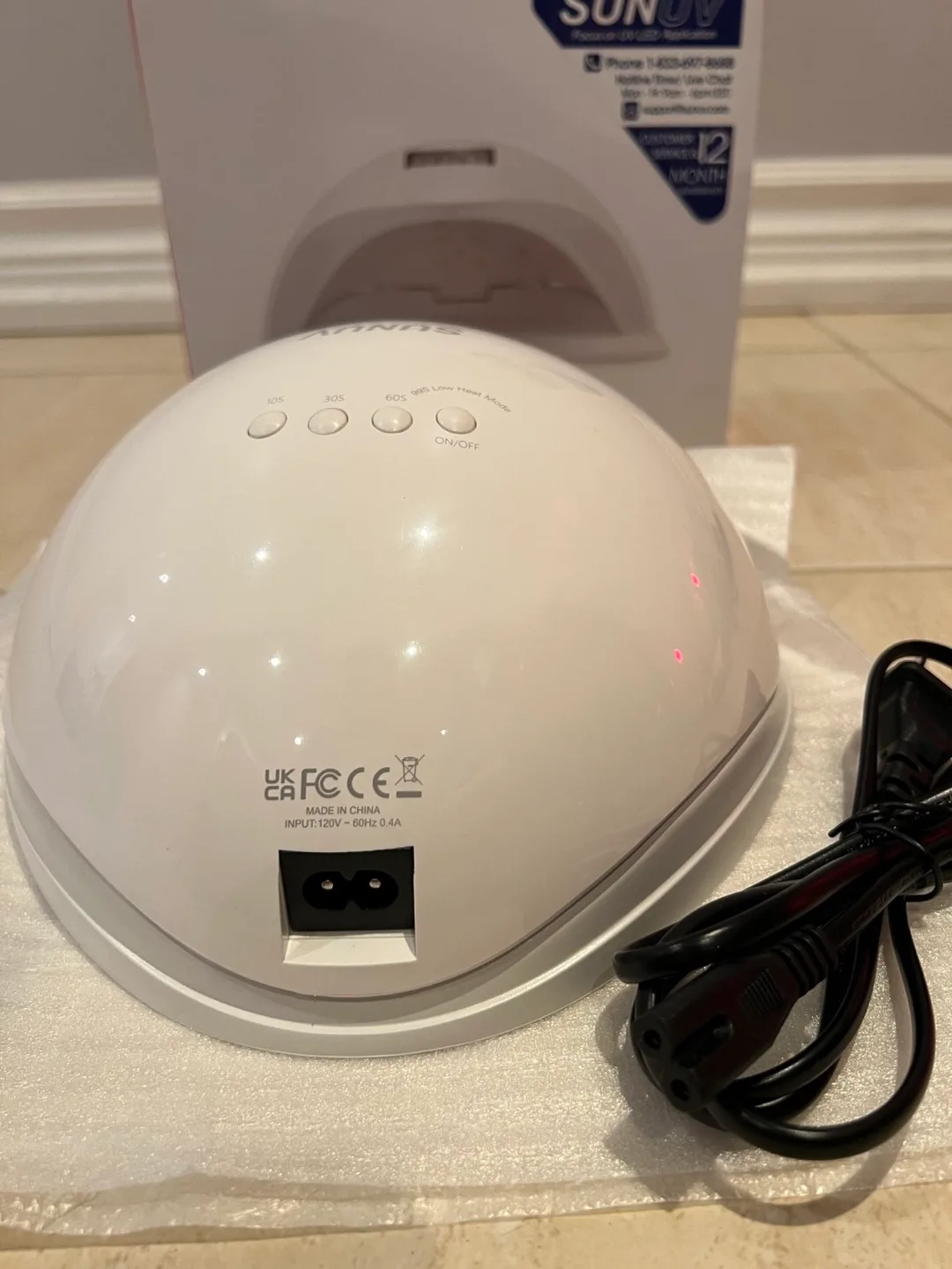 SUNUV SUN 5 UV LED Nail Lamp - Like New! image indicator(2)