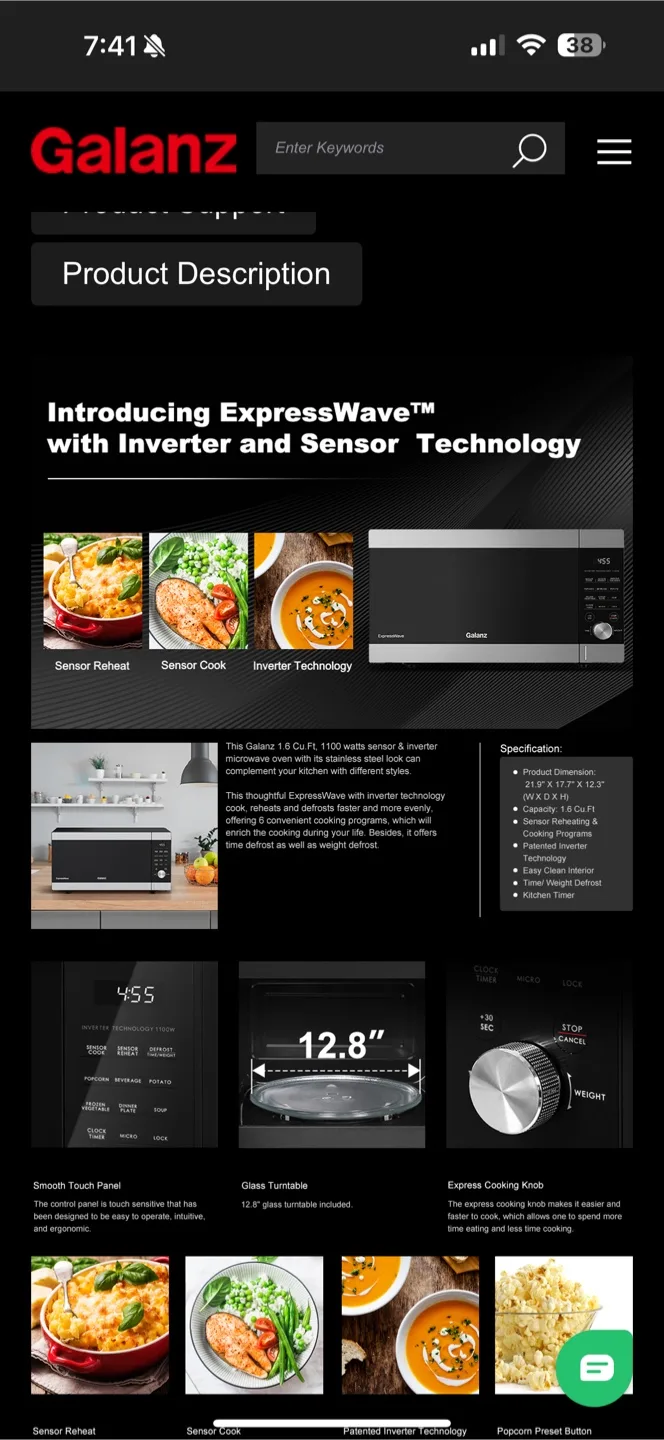 Galanz ExpressWave 1.3 Cu Ft Microwave Oven image indicator(4)