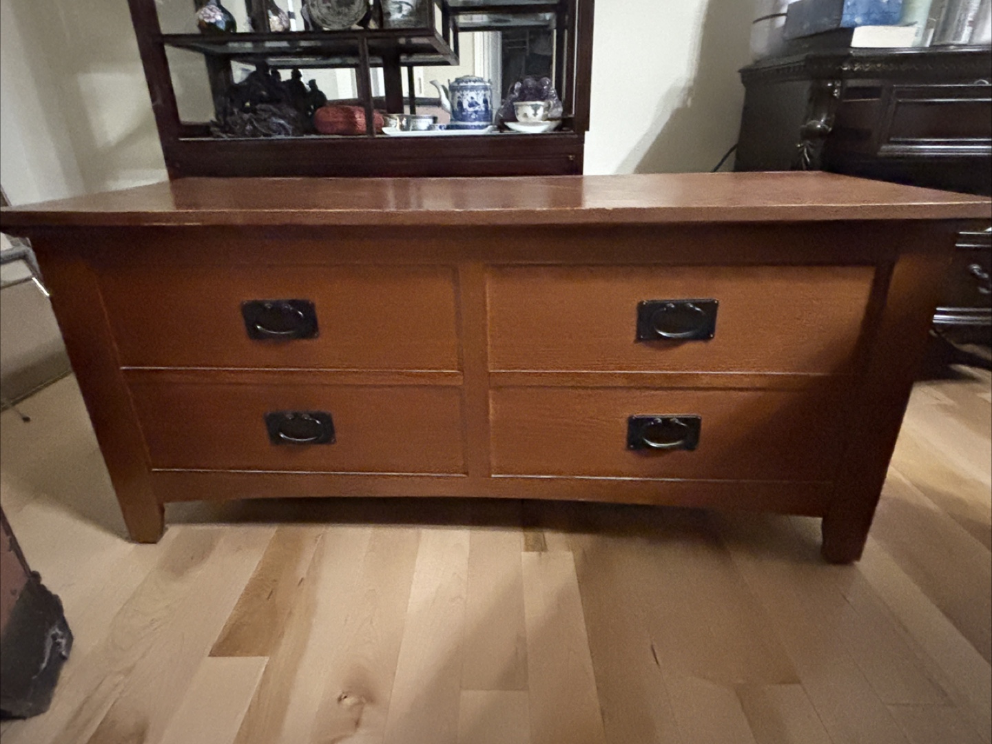 Wooden Dresser with Drawers, open on top