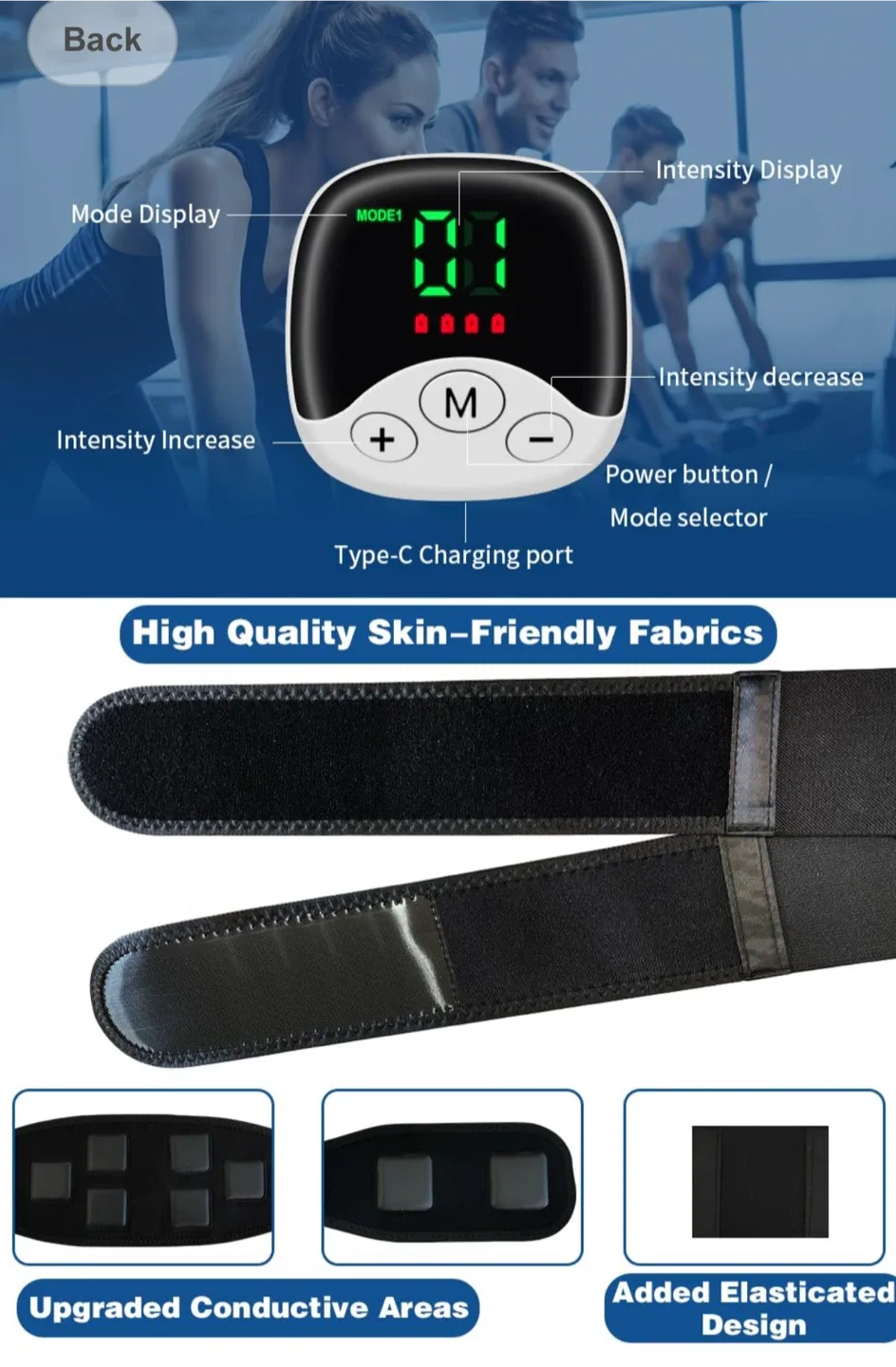 Allwolf EMS ABS Muscle Stimulator image indicator(6)