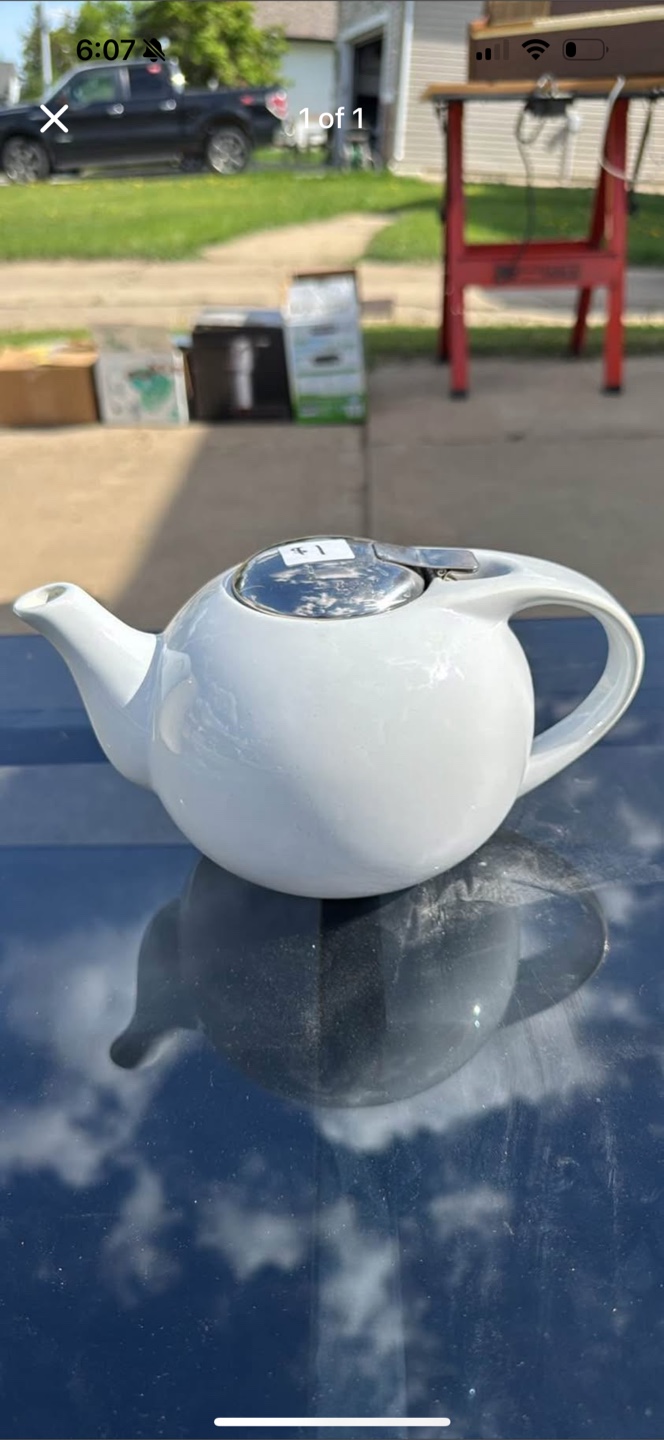 White Ceramic Teapot