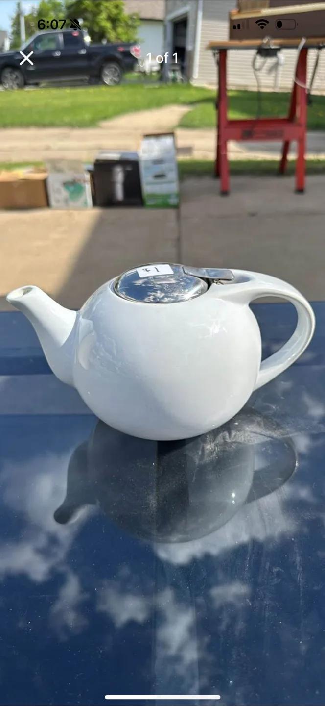 White Ceramic Teapot