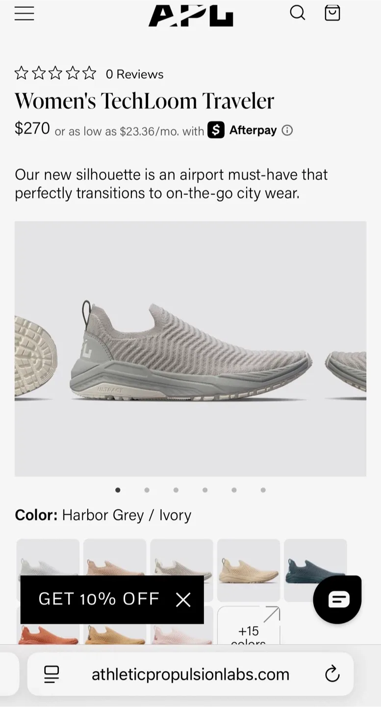 APL TechLoom Traveler Shoes - Ivory/Sandstone - Size 8 image indicator(8)