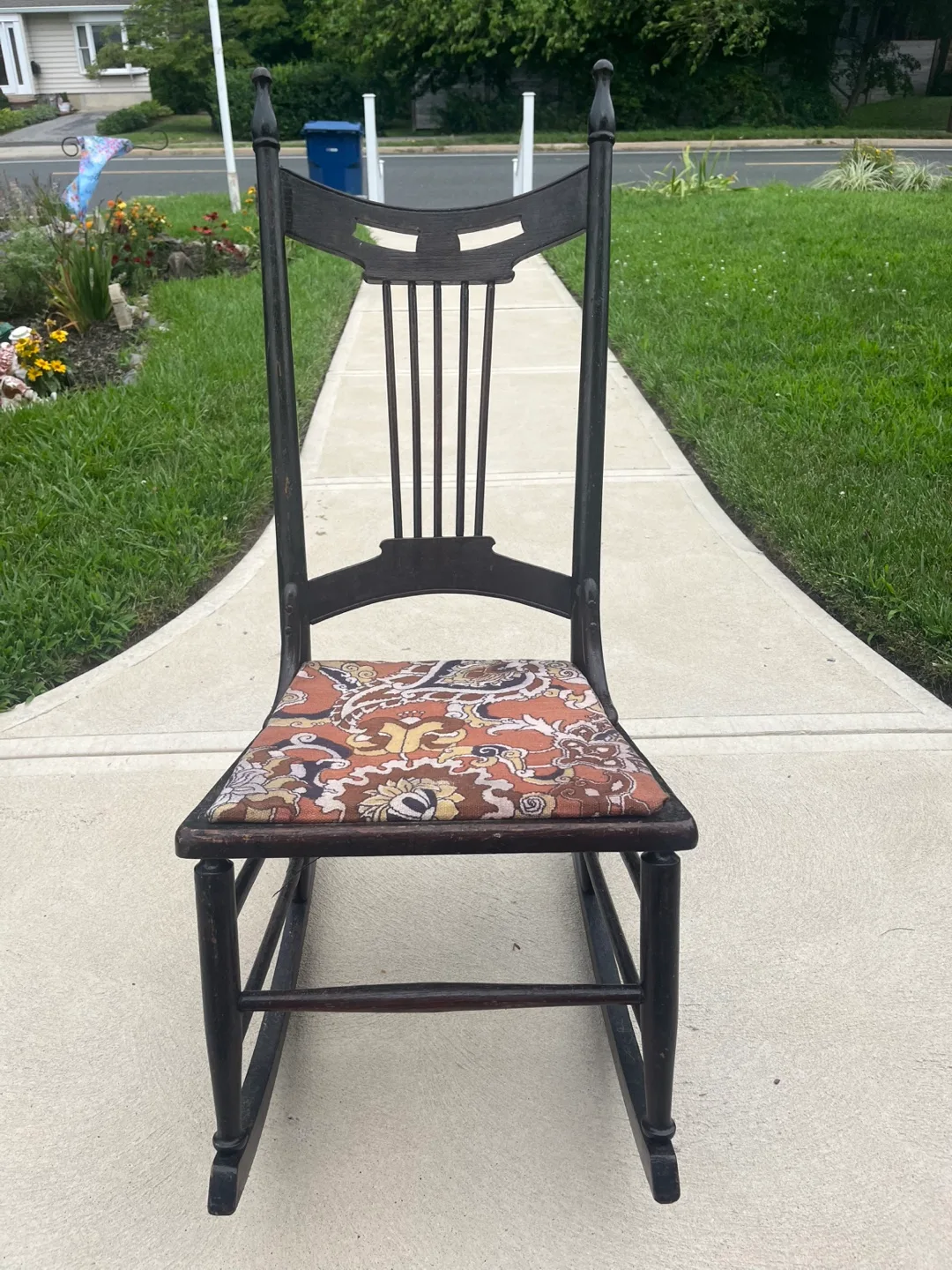 Antique Dark Wood Rocking Chair thumbnail