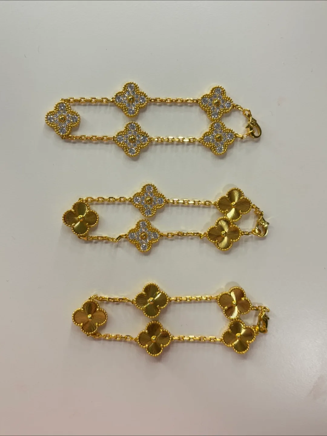 18K gold filled clover bracelets image indicator(4)