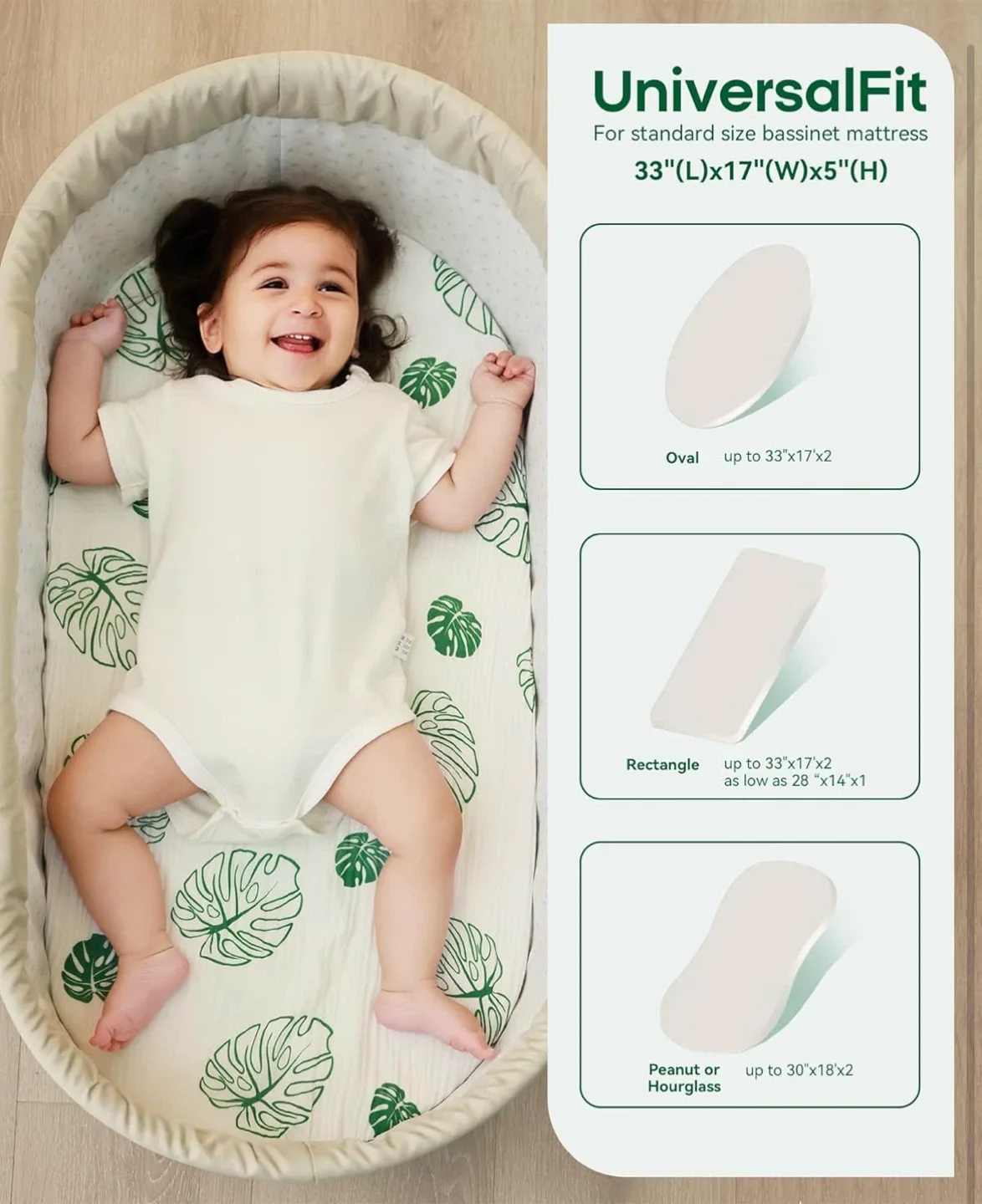 Muslin Bassinet Sheets 2 Pack - New image indicator(4)