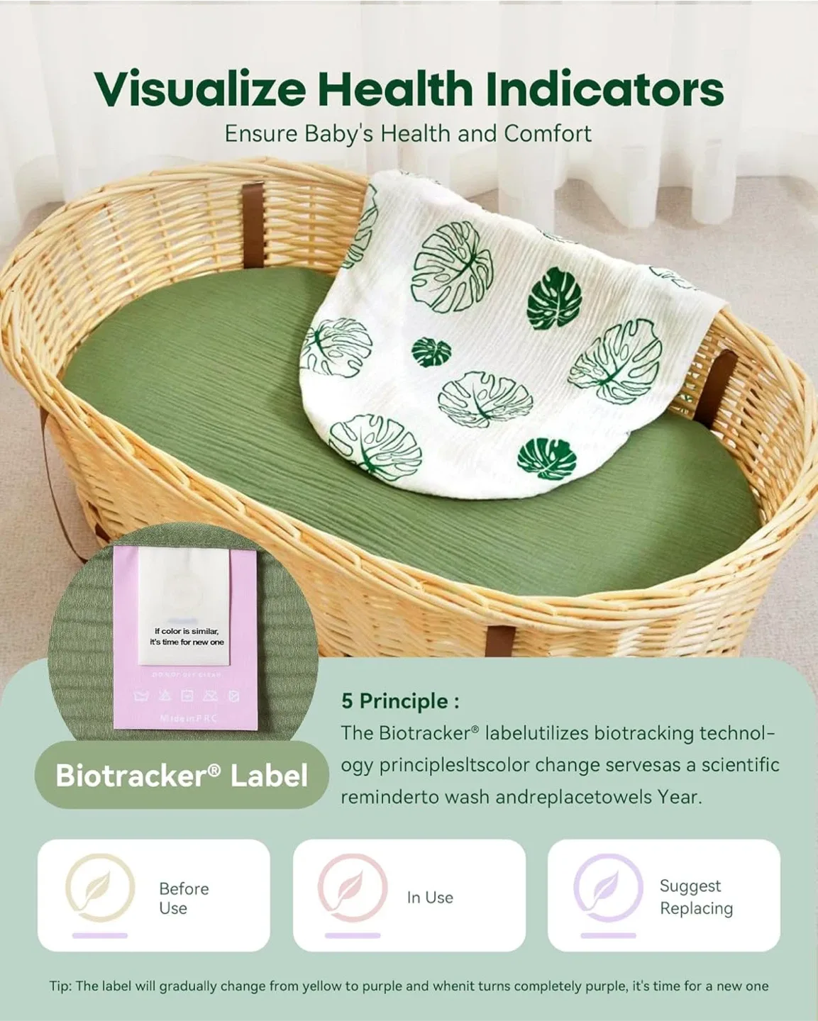 Muslin Bassinet Sheets 2 Pack - New image indicator(6)