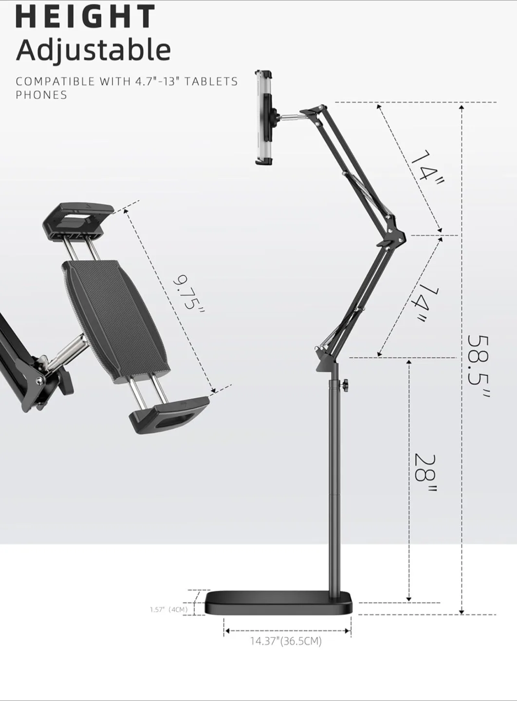 Adjustable Tablet/Phone Floor Stand image indicator(5)