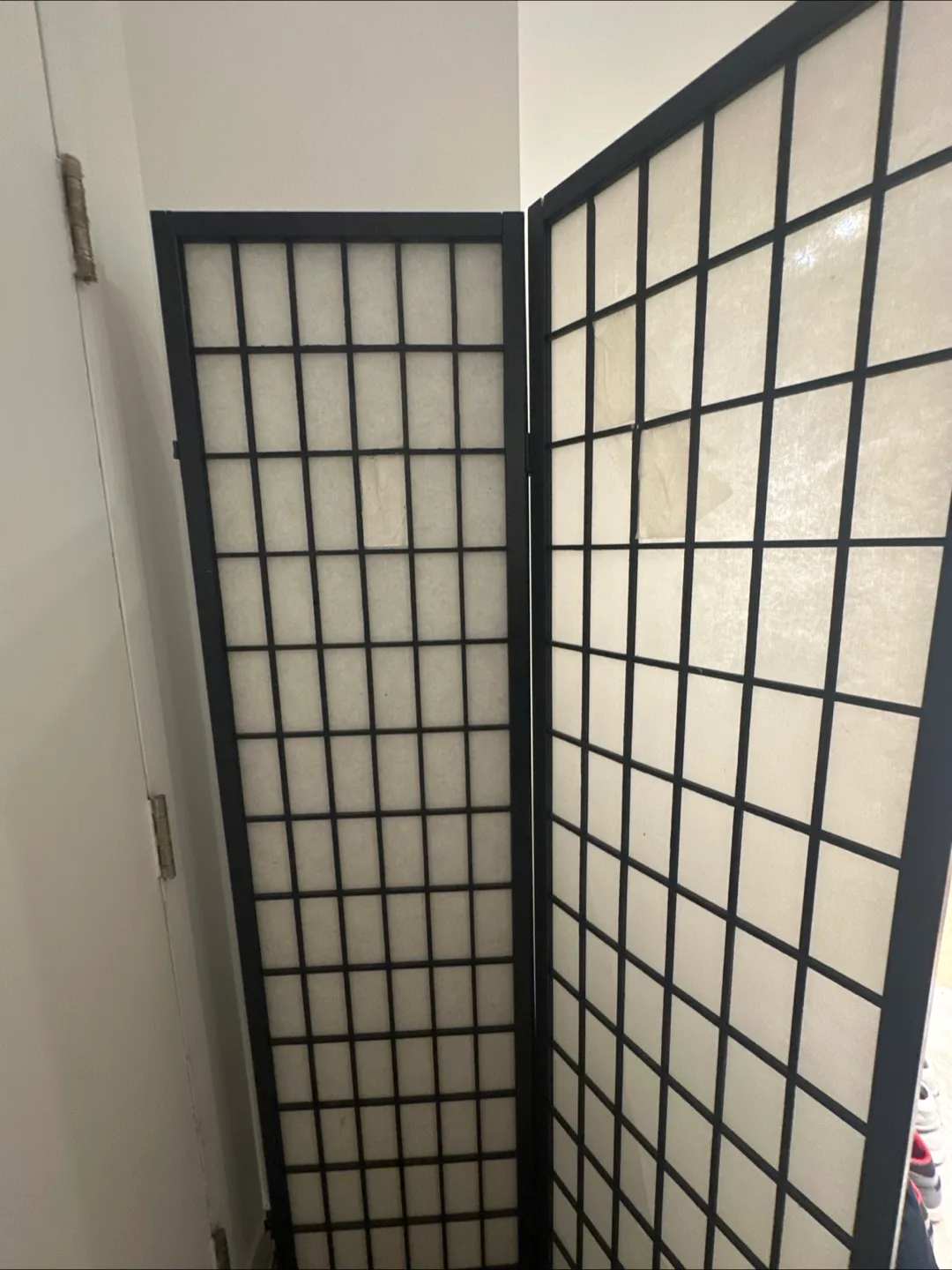Folding Room Divider Screen - Black Frame thumbnail