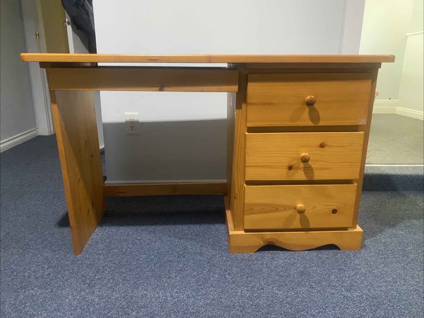 Wooden Desk with Four Drawers