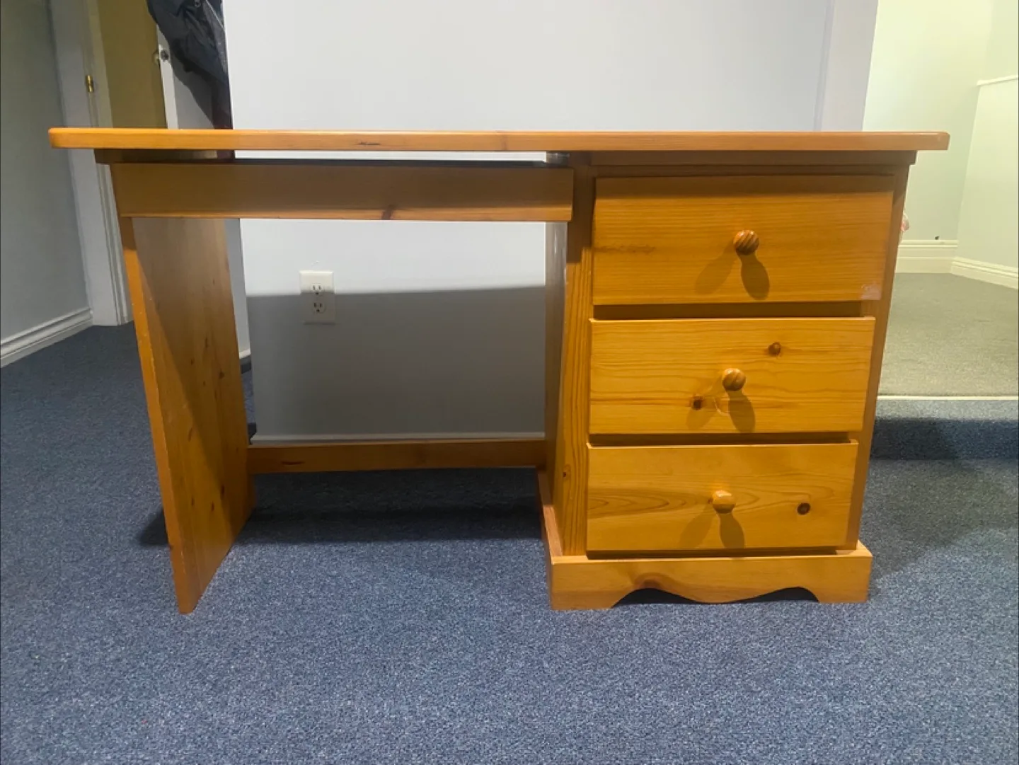 Wooden Desk with Four Drawers