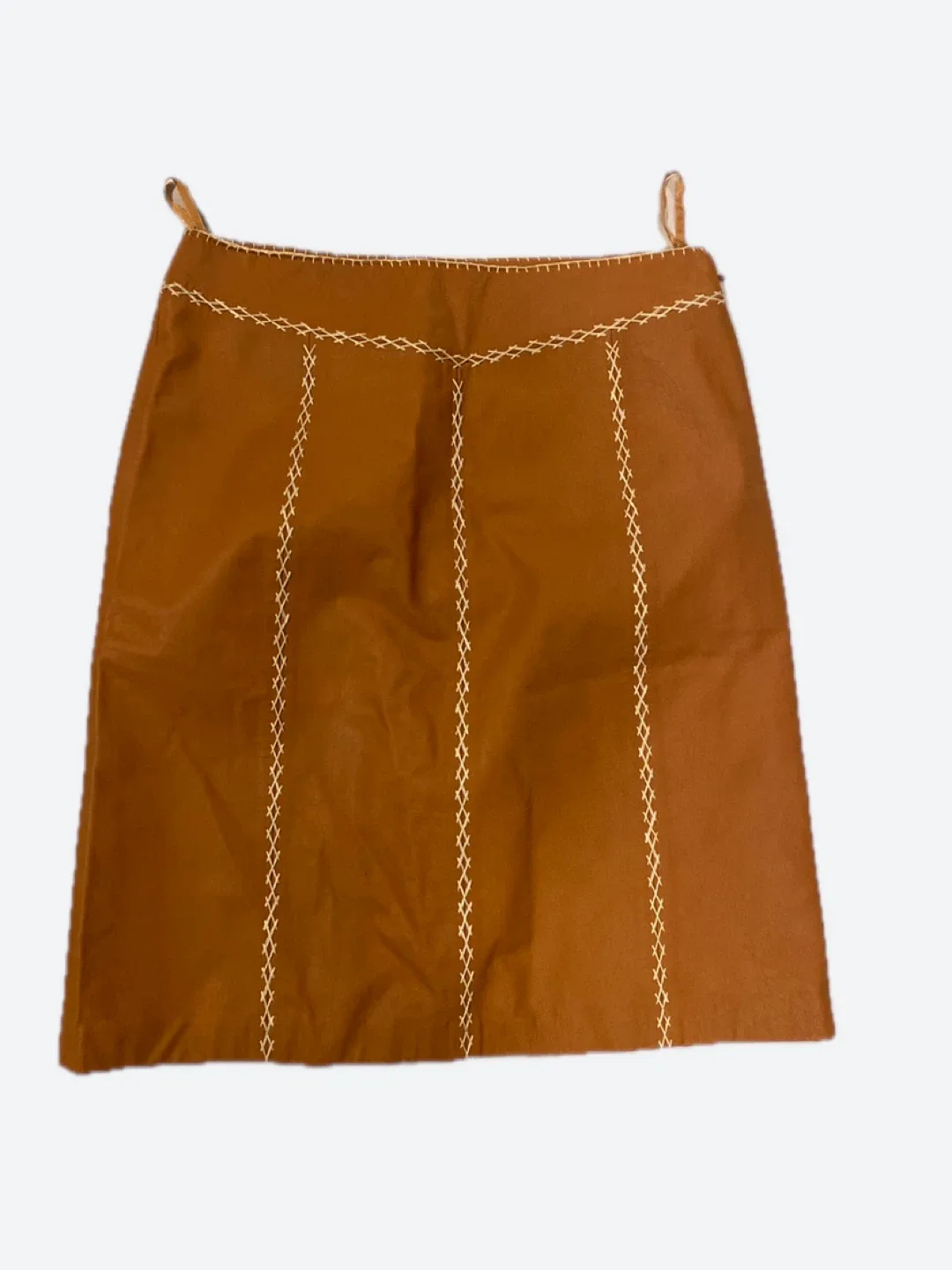 Gap Khakis Brown Leather Skirt thumbnail