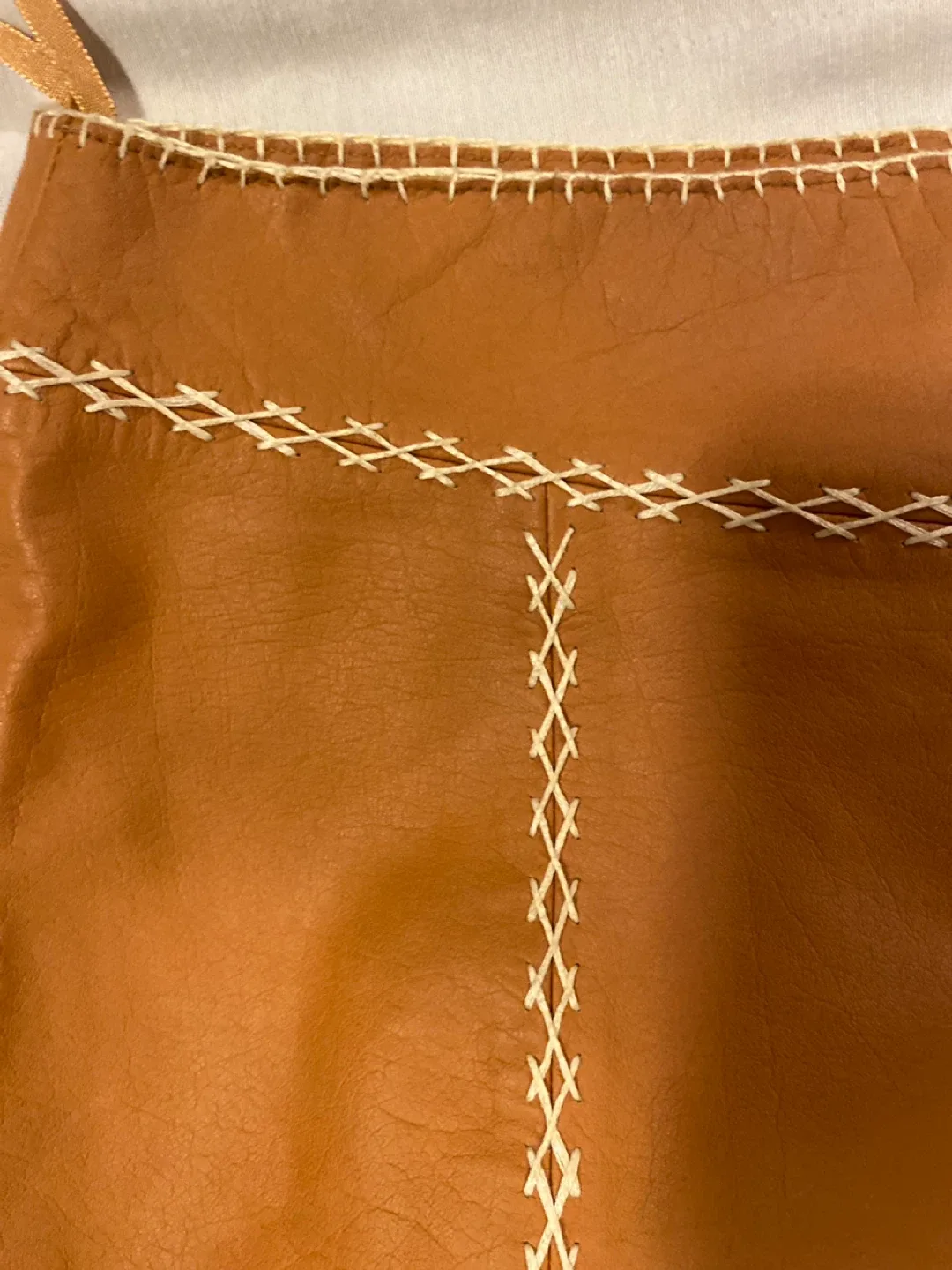 Gap Khakis Brown Leather Skirt image indicator(2)