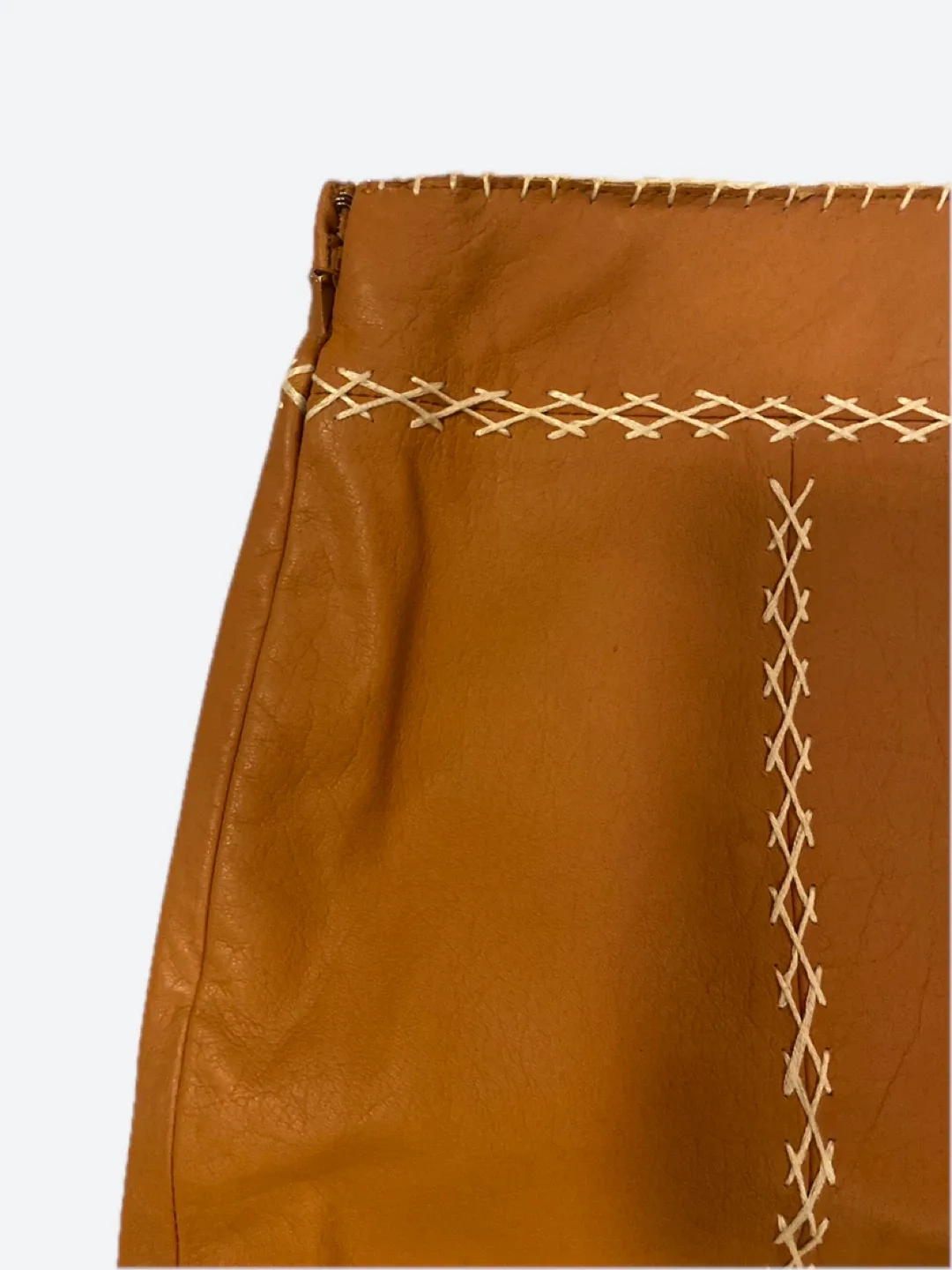 Gap Khakis Brown Leather Skirt image indicator(4)