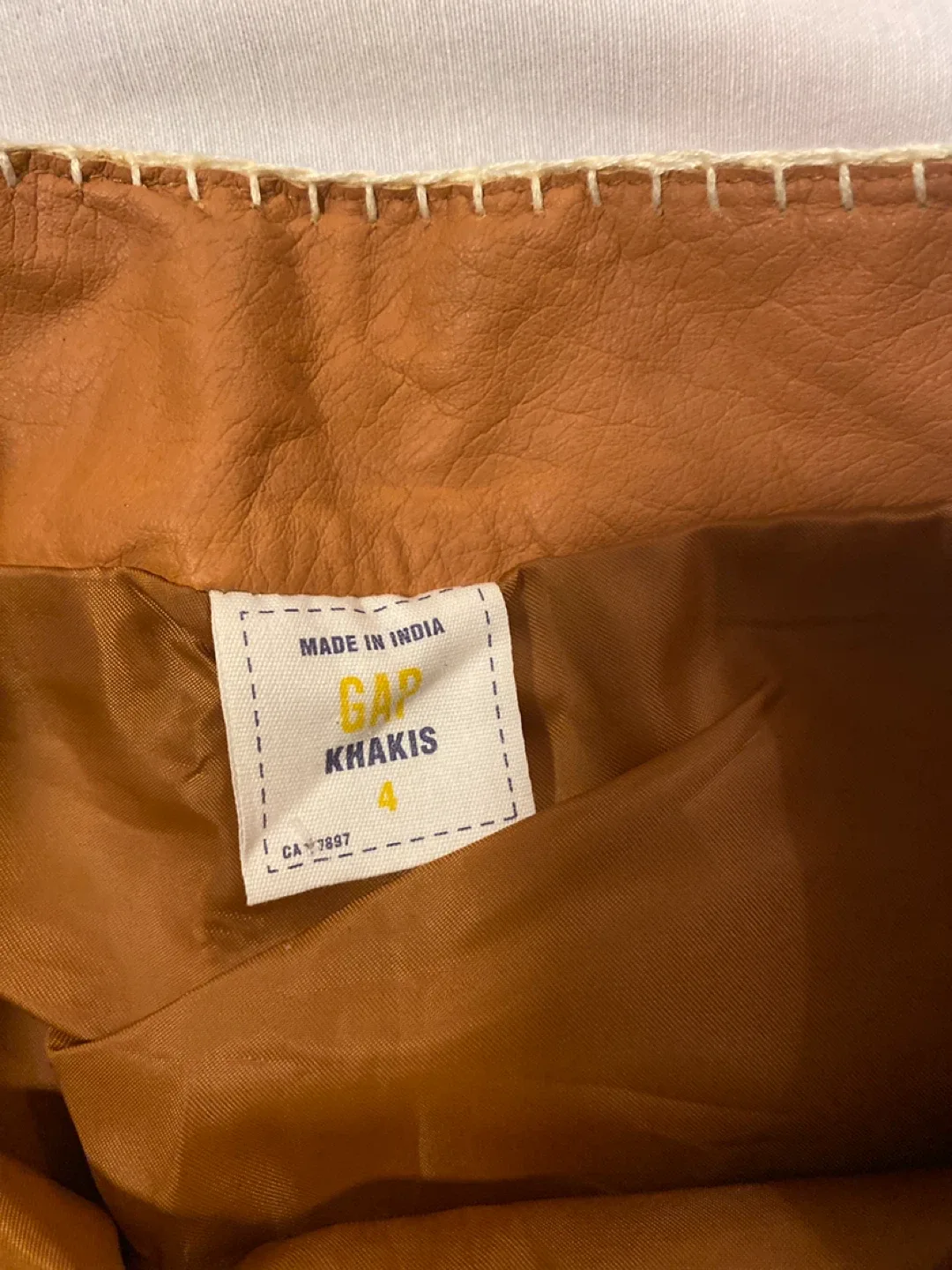Gap Khakis Brown Leather Skirt image indicator(3)