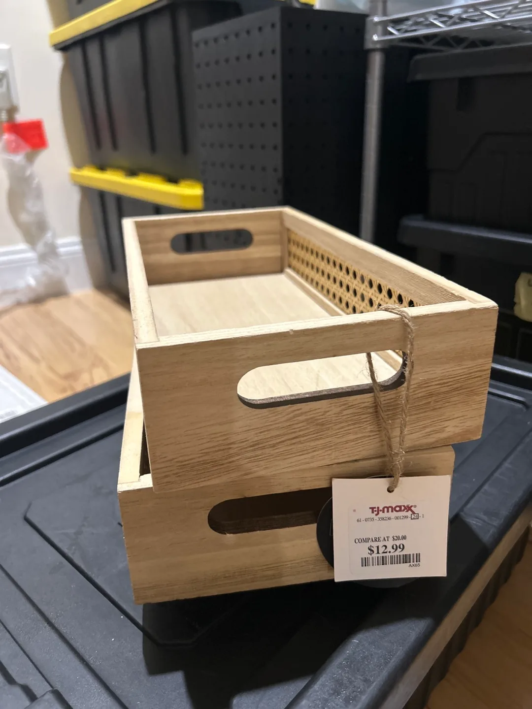 TJ Maxx Wooden Decorative Trays - Set of 2