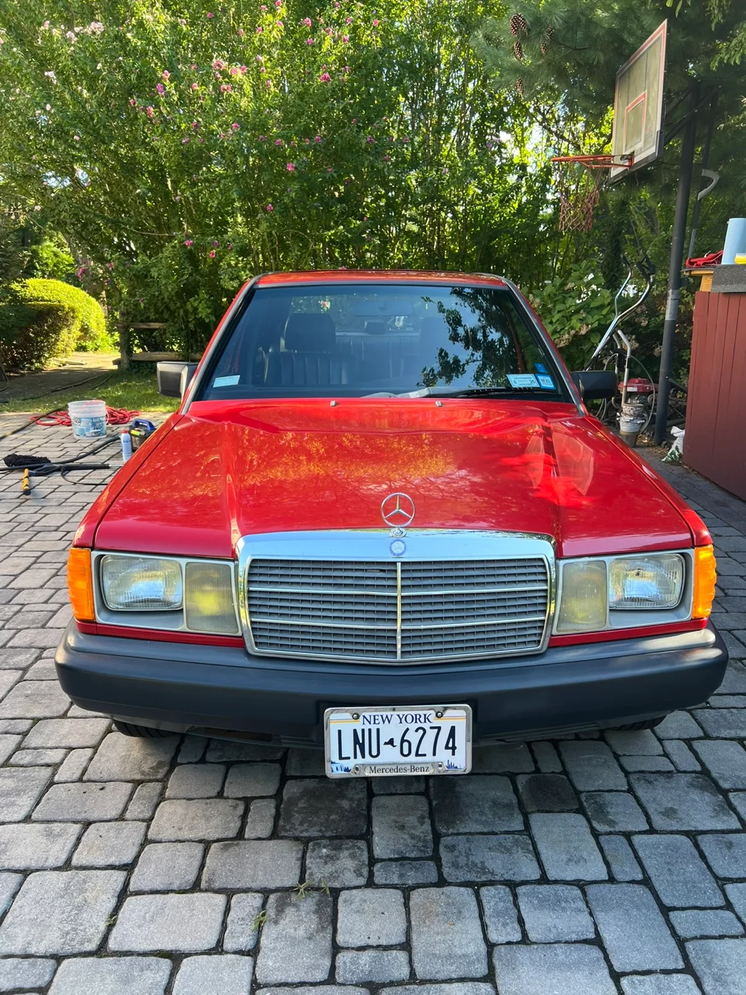 1985 Mercedes-Benz 190E Red Sedan 56489 original miles image indicator(5)