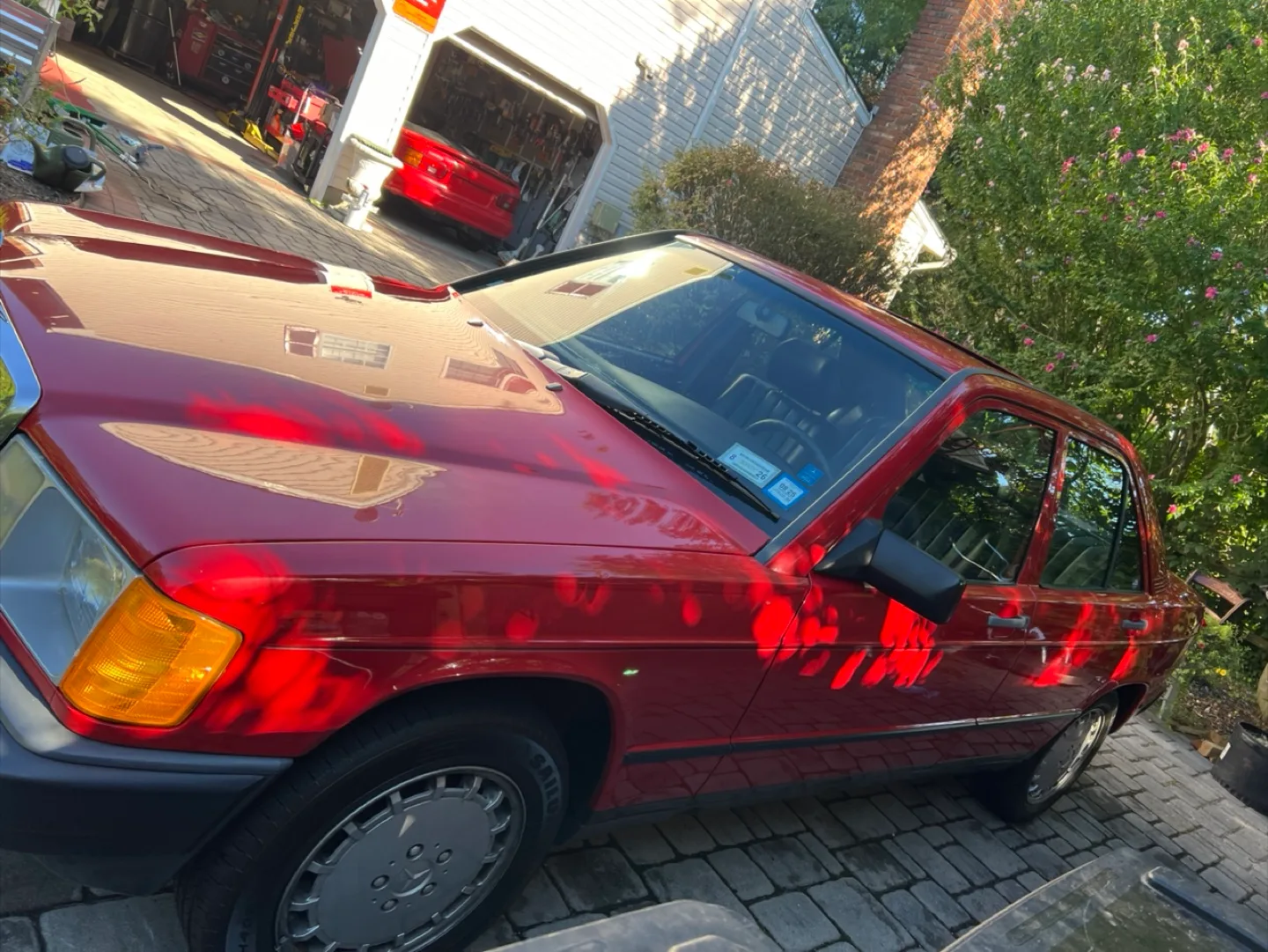 1985 Mercedes-Benz 190E Red Sedan 56489 original miles image indicator(4)