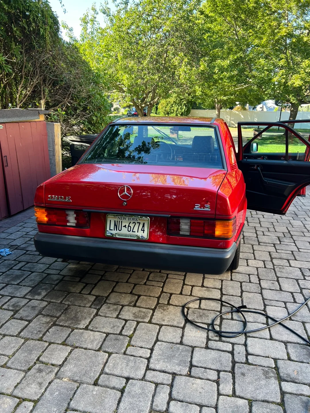 1985 Mercedes-Benz 190E Red Sedan 56489 original miles image indicator(9)