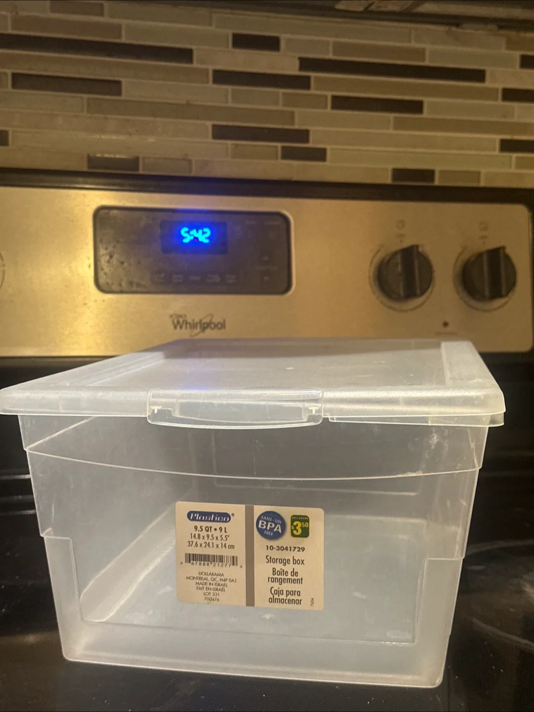Plastico 9.5 QT Storage Box thumbnail