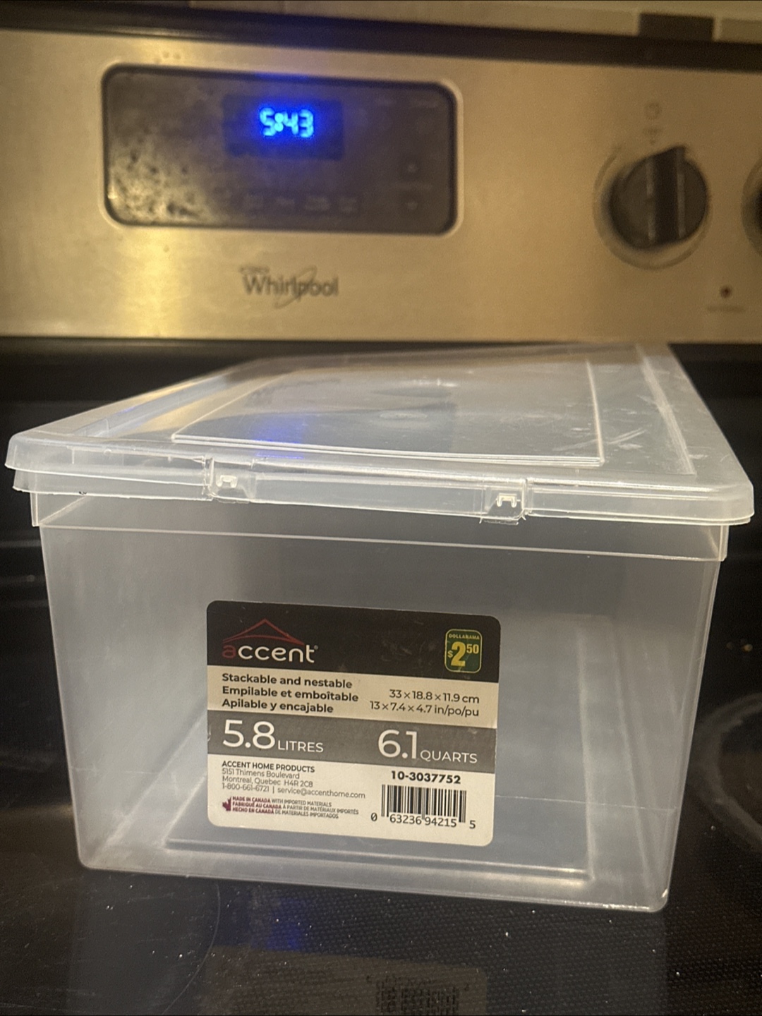 Accent Stackable Storage Box - 5.8 Litres
