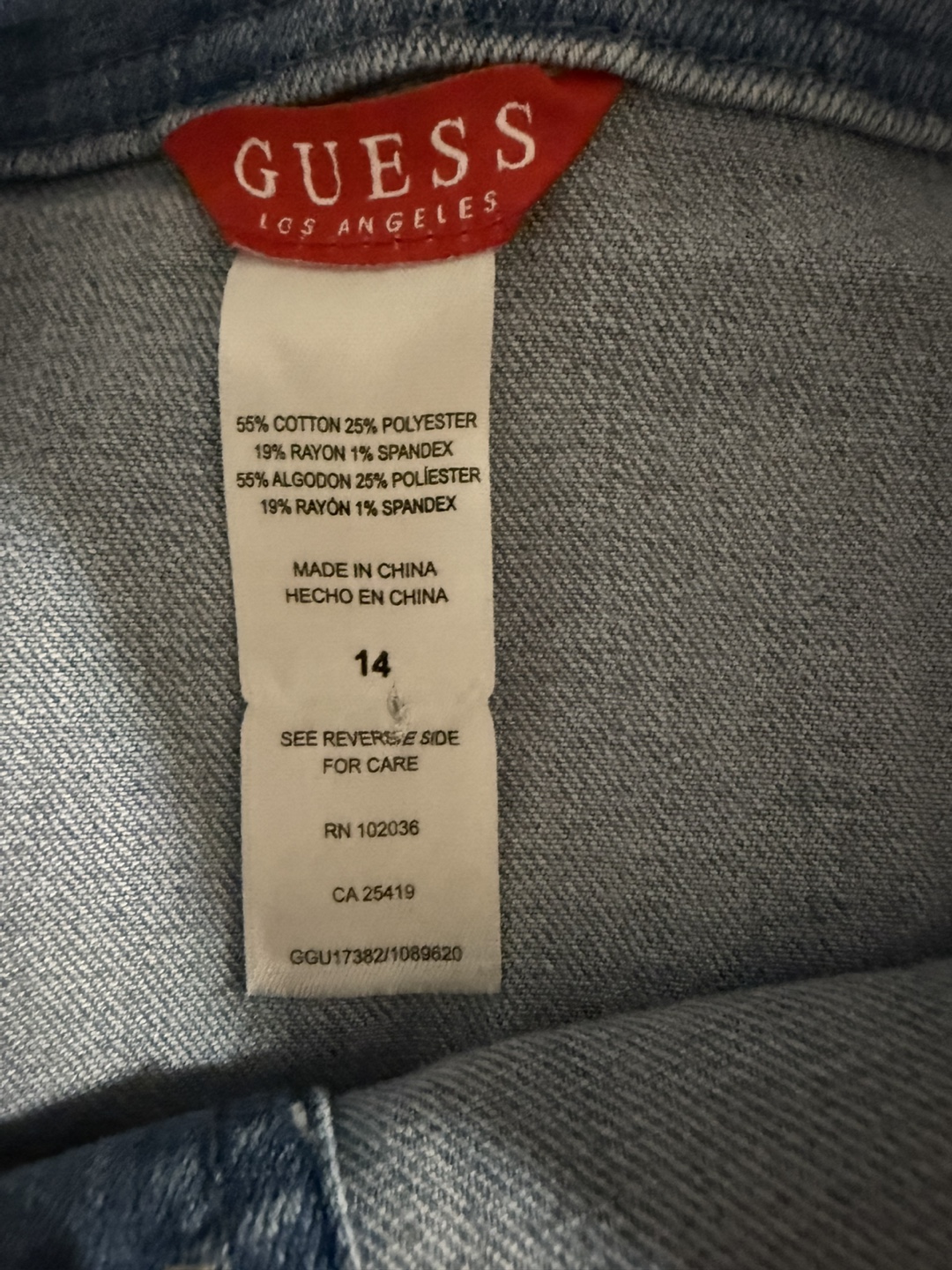 Guess Los Angeles Denim Dress - Size 14 - photo 2
