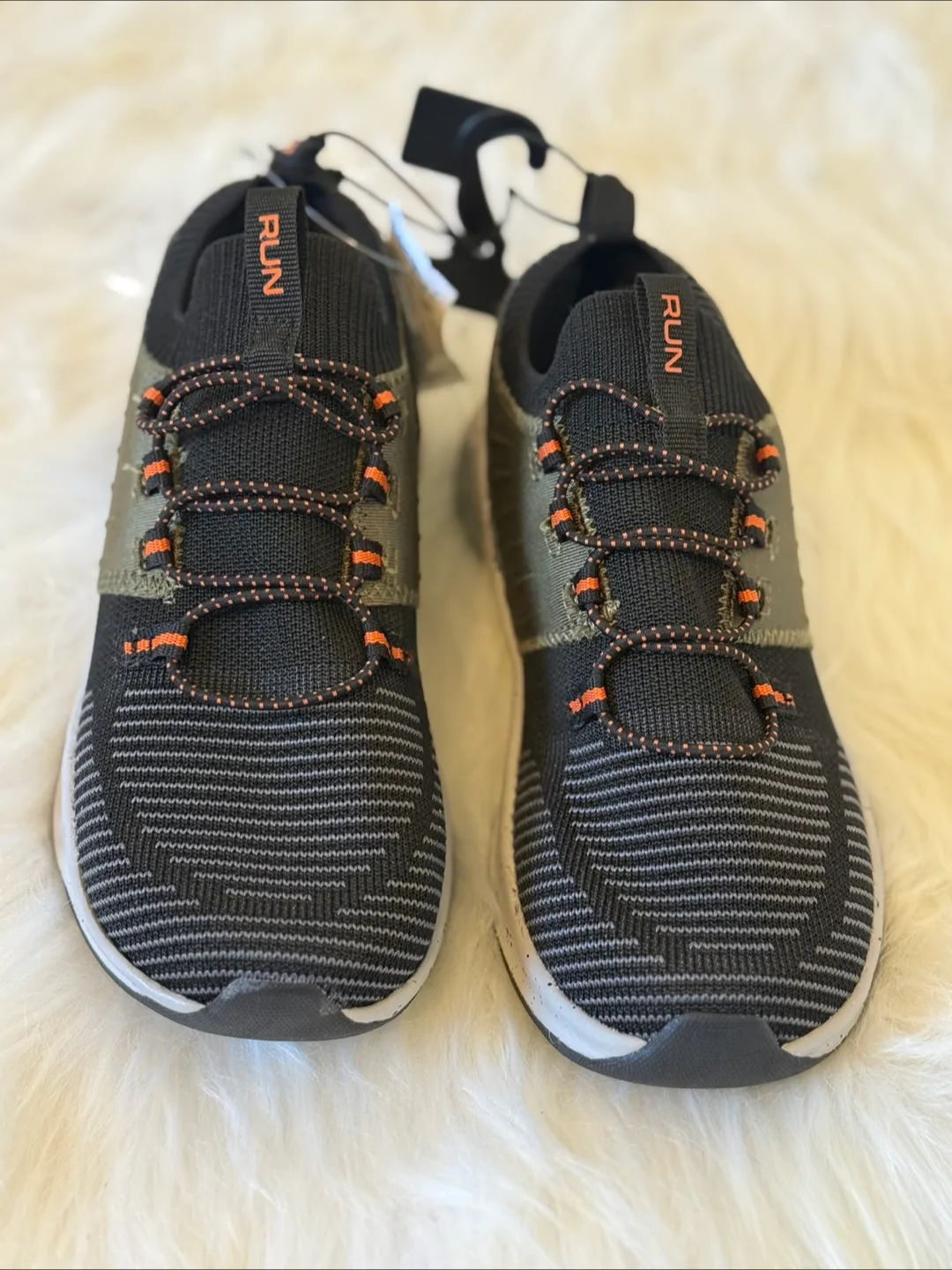 RUN Black & Olive Athletic Shoes - New thumbnail