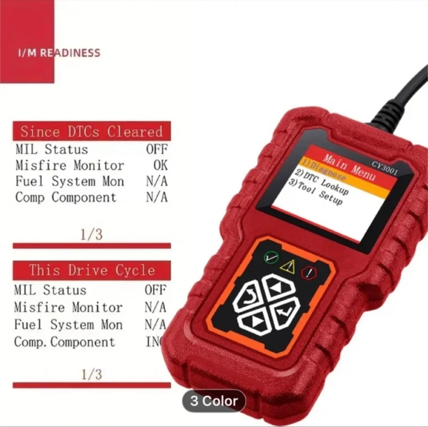 OBD2 Code Reader | OBD2 Scanner CY3001 | Car Engine Diagnostic image indicator(4)