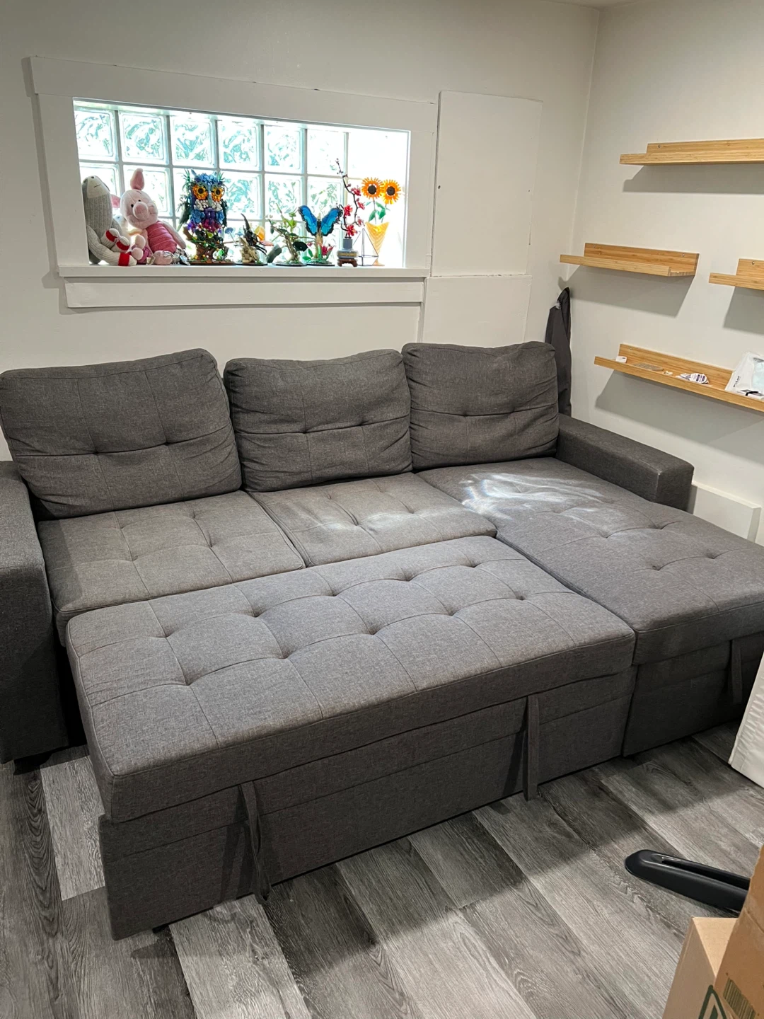 Grey Sectional Sofa with Storage - photo 3