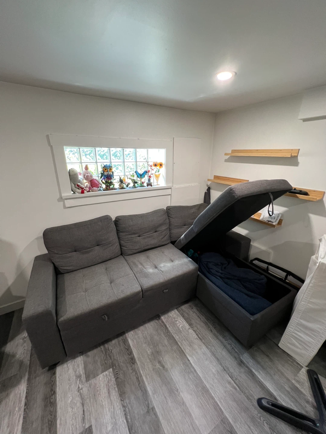 Grey Sectional Sofa with Storage - photo 4