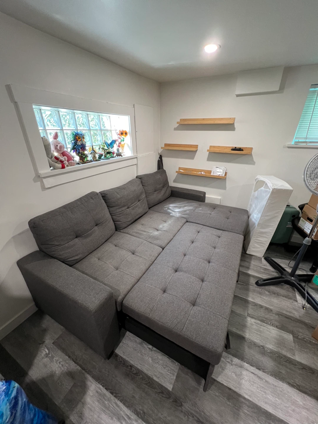 Grey Sectional Sofa with Storage - photo 2