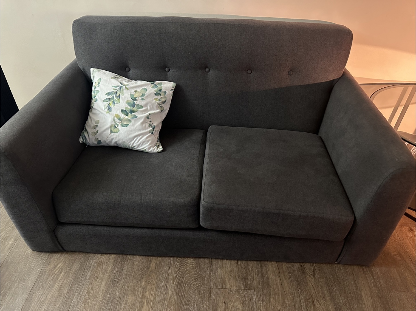 Dark Grey Loveseat Sofa