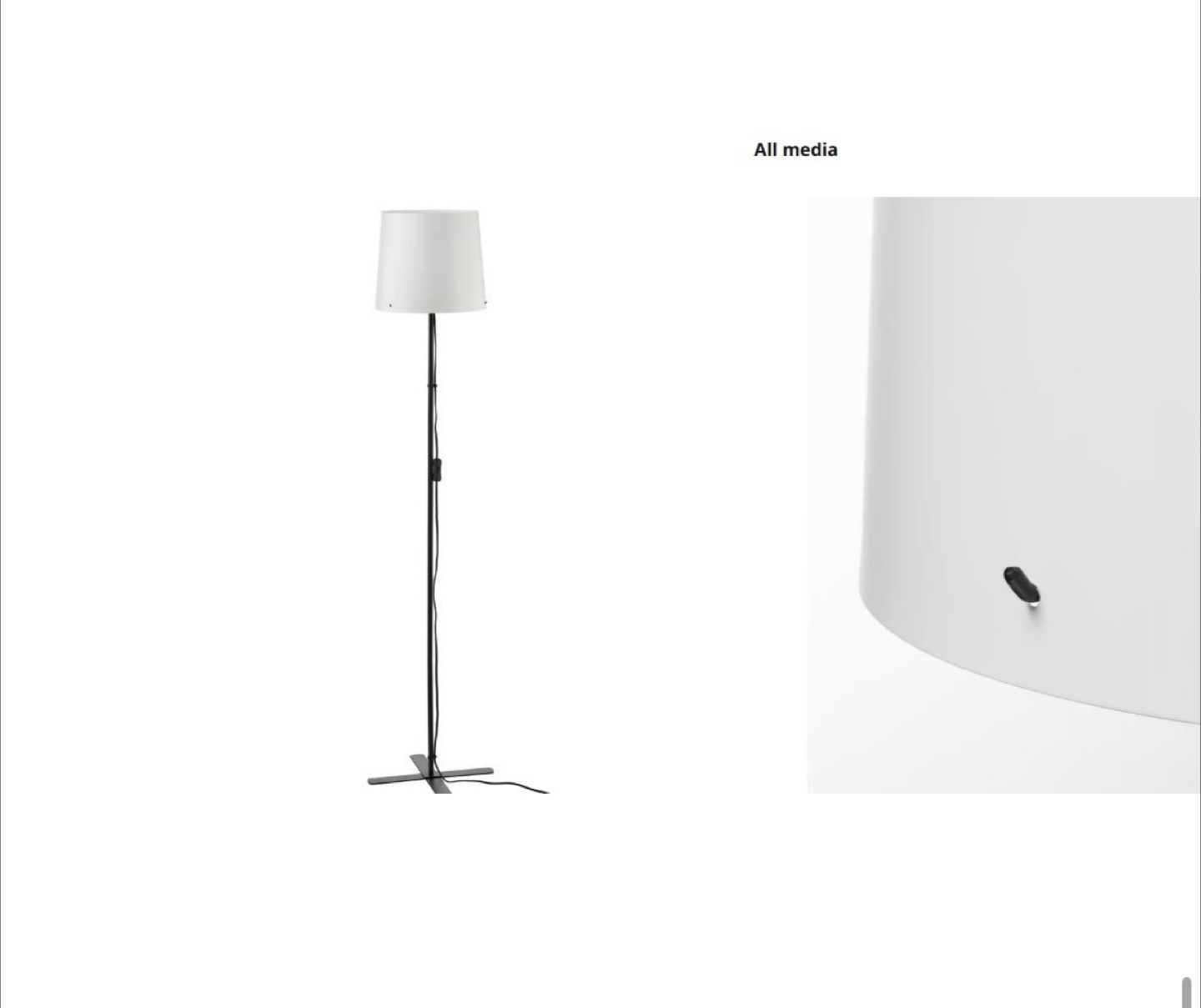 IKEA SKAFTET Floor Lamp - White