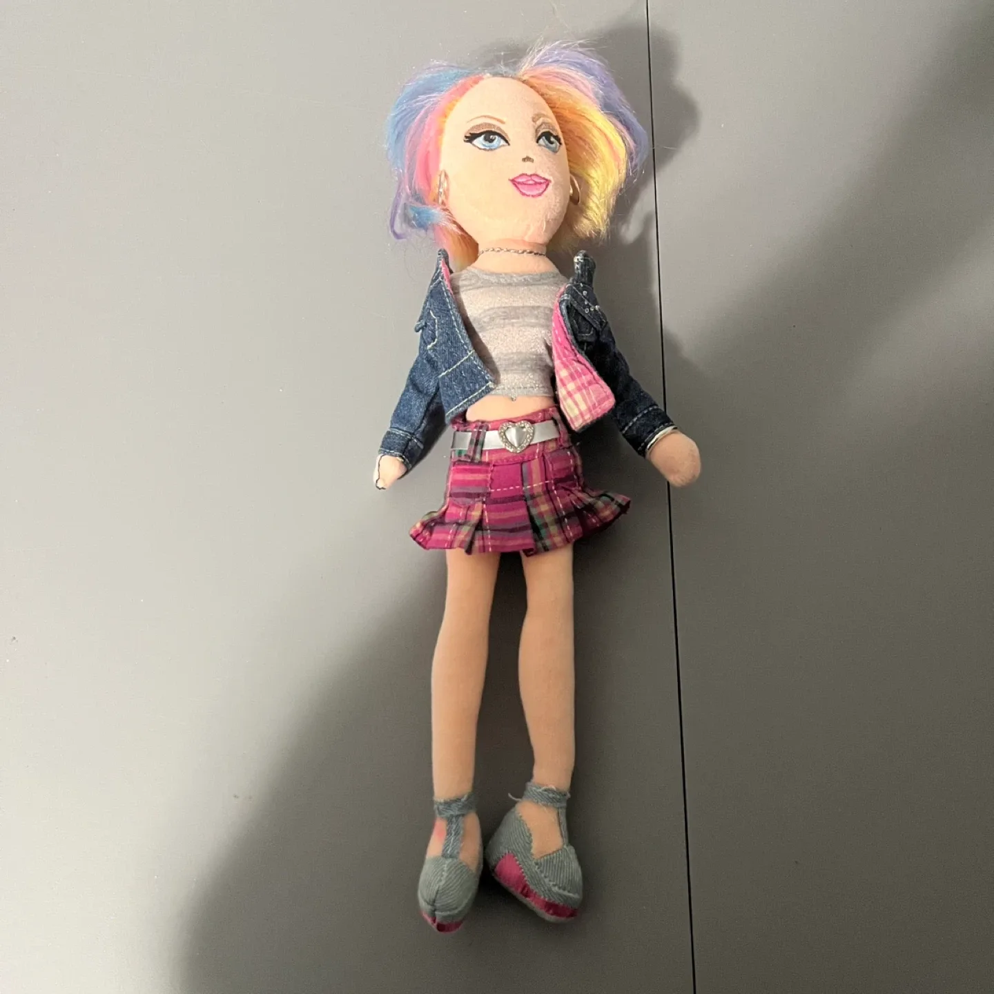 Ty Girlz Doll Plaid Skirt Denim Jacket 2007 Vintage