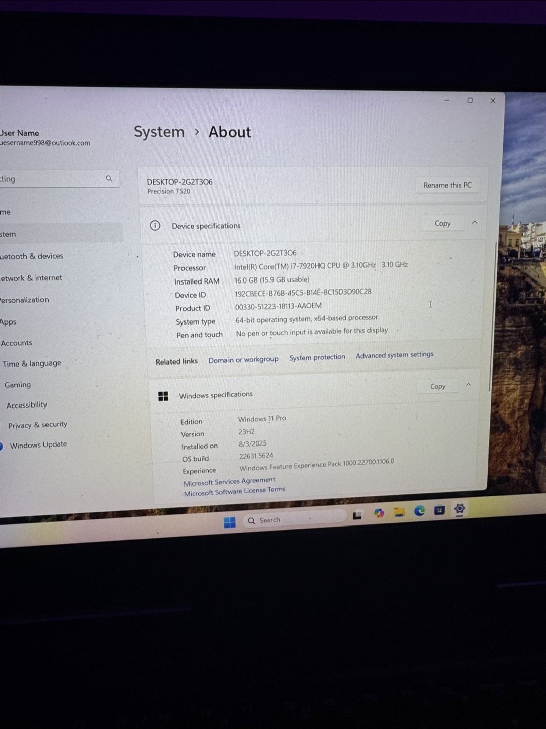 Dell Precision 7520 Laptop - i7, 16GB RAM - photo 4