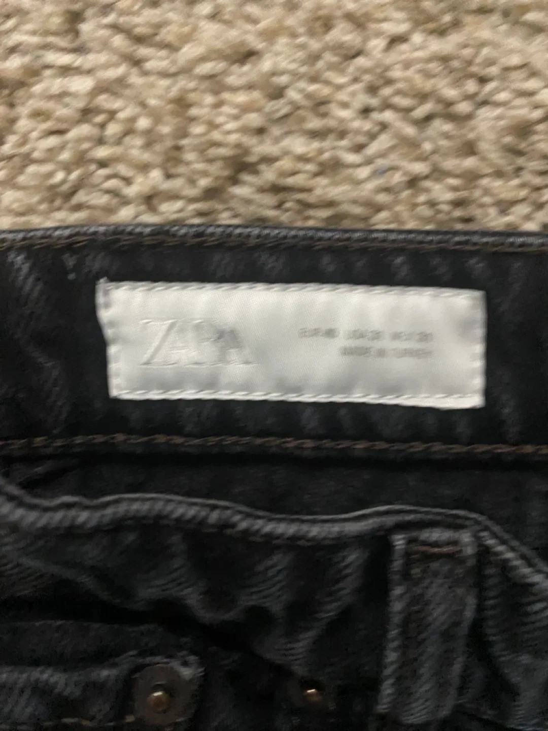 Zara Black Denim Jeans, Size EUR 40 image indicator(2)