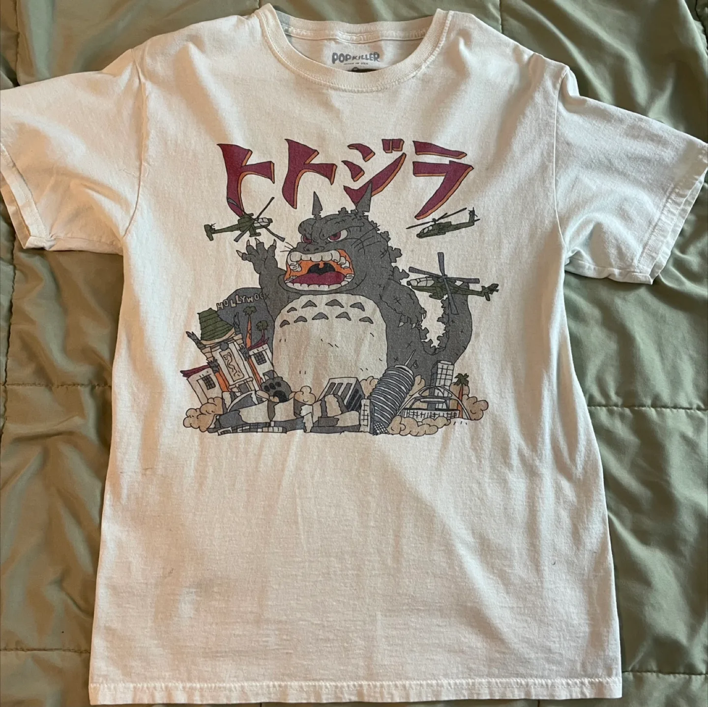 Pop Killer Totoro Godzilla Graphic Tee - Size M thumbnail