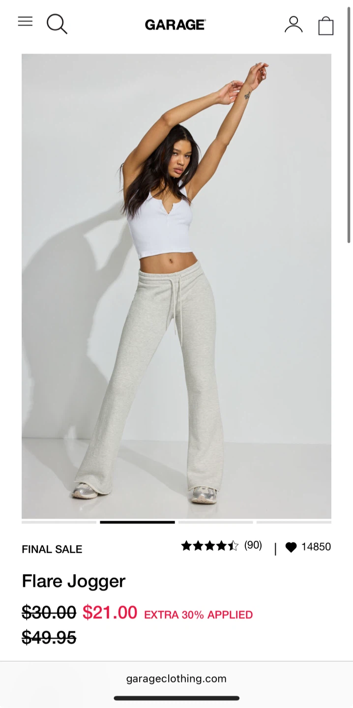 Garage Flare Jogger - Grey, Size Small (Brand New Never Worn) - photo 2