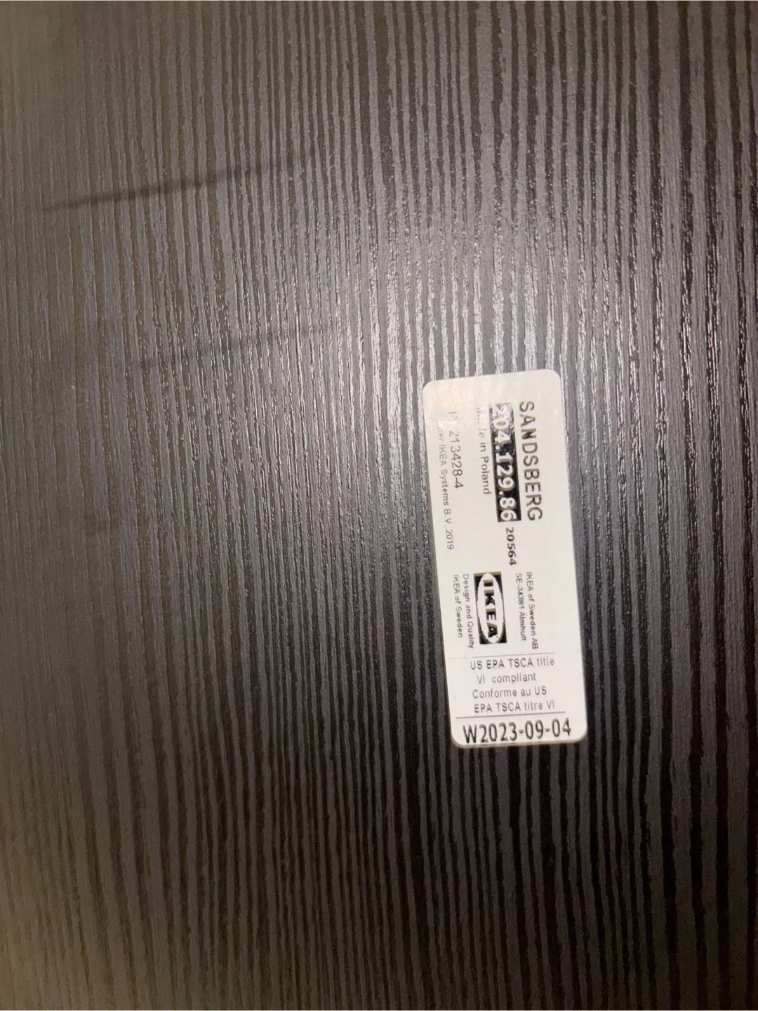 IKEA SANDSBERG Tabletop & Frame - Black image indicator(3)