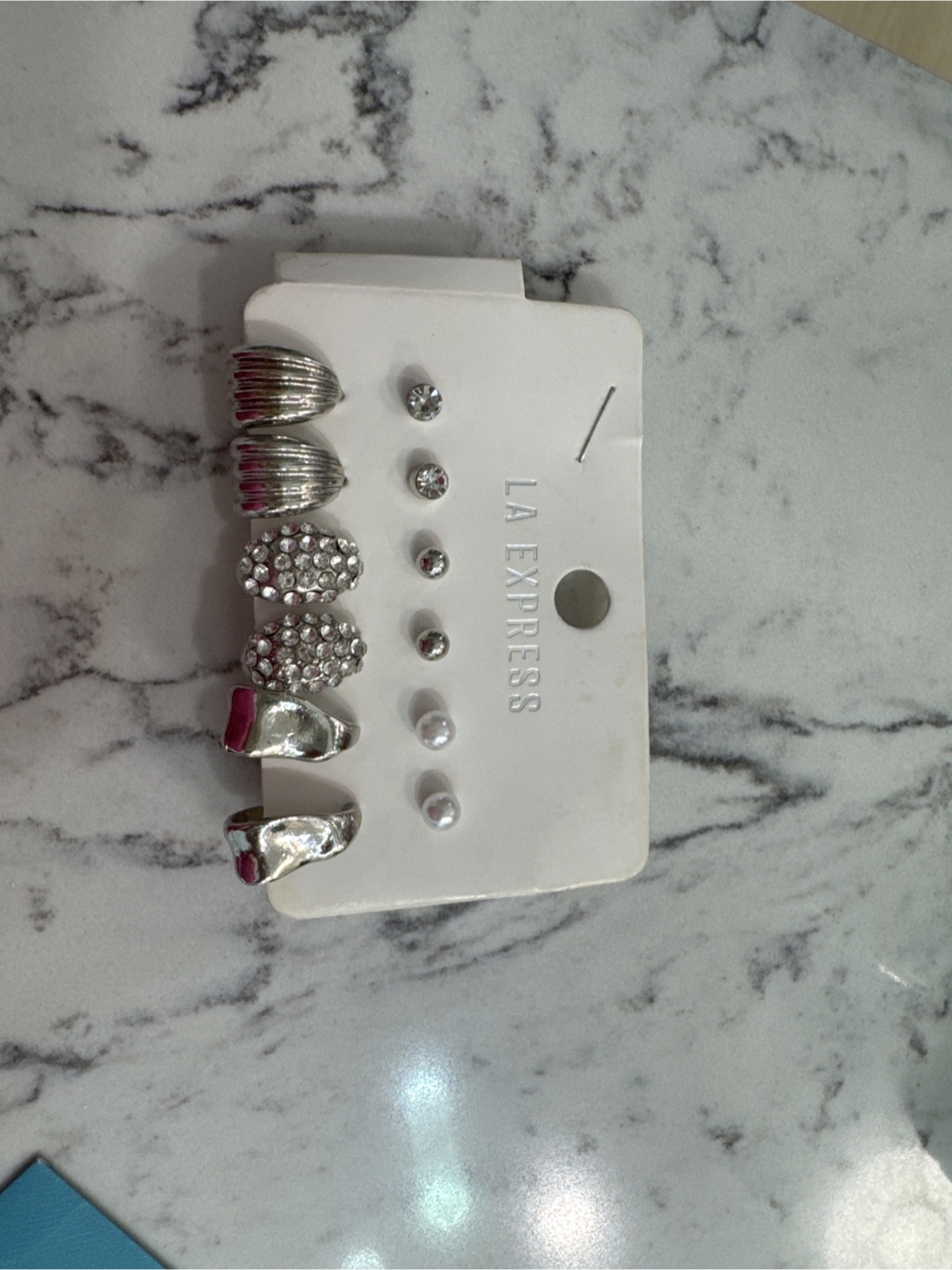 La Express Earring Set - Silver Tone