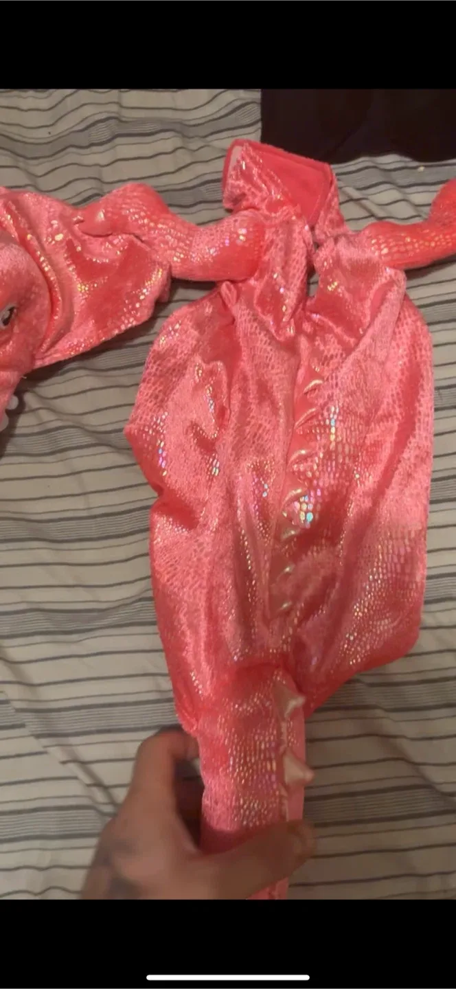 Pink Dinosaur cat / dog Costume image indicator(2)