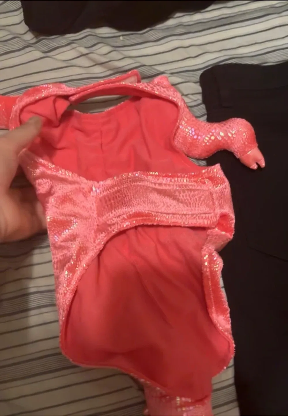 Pink Dinosaur cat / dog Costume image indicator(3)