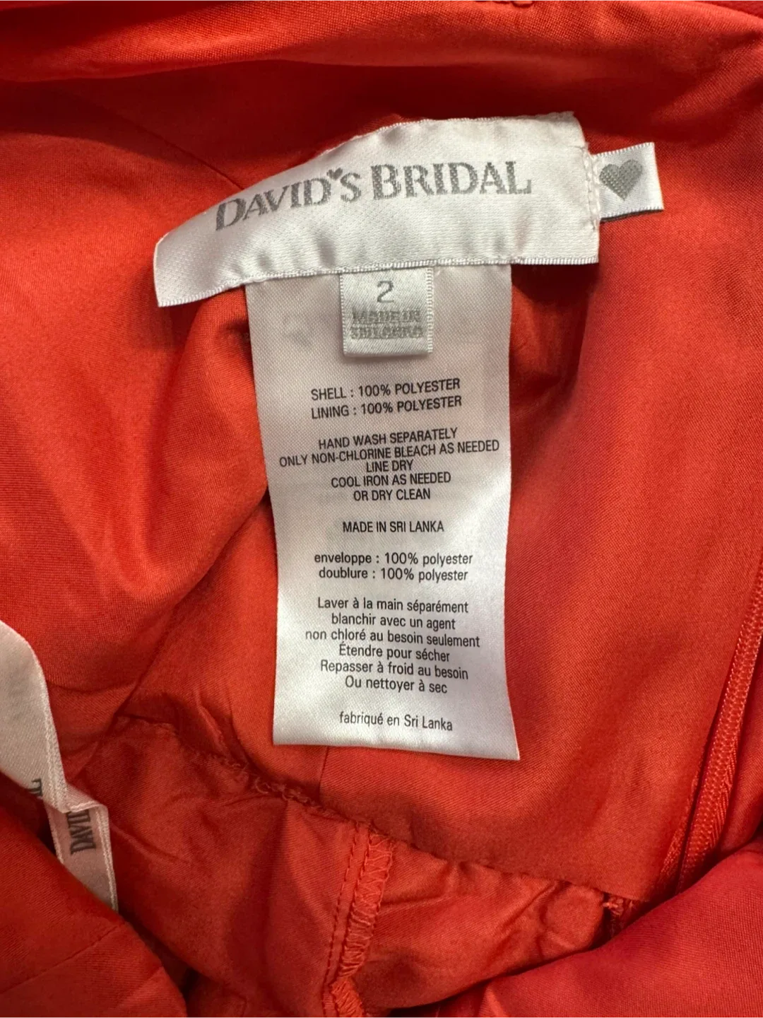 New With Tags! David’s Bridal Chiffon V-Neck Mini Dress | Size 2 image indicator(6)