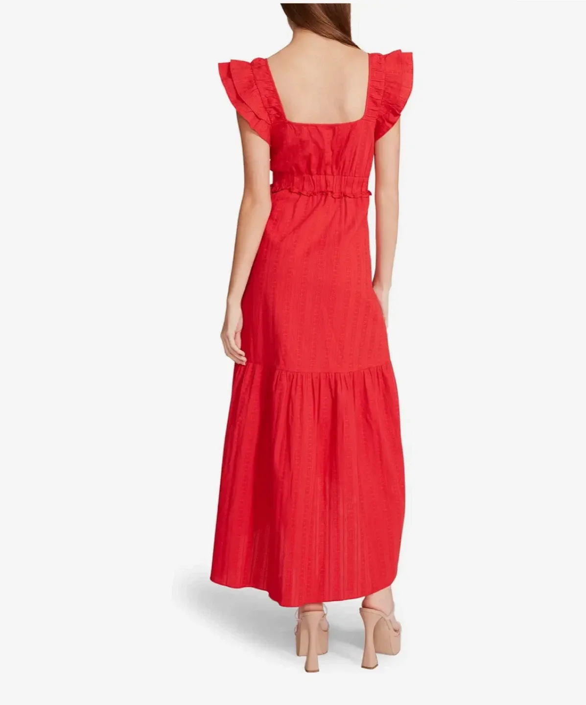 New With Tags! Betsey Johnson Red High-Low Midi Dress | Size S image indicator(2)