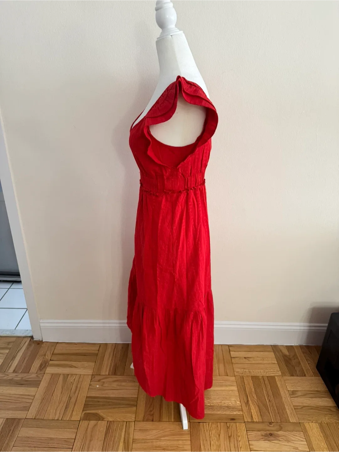New With Tags! Betsey Johnson Red High-Low Midi Dress | Size S image indicator(5)