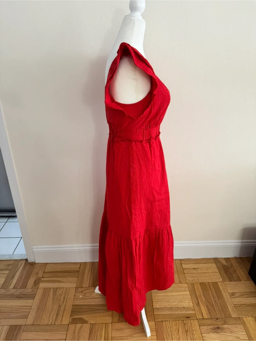 New With Tags! Betsey Johnson Red High-Low Midi Dress | Size S image indicator(4)