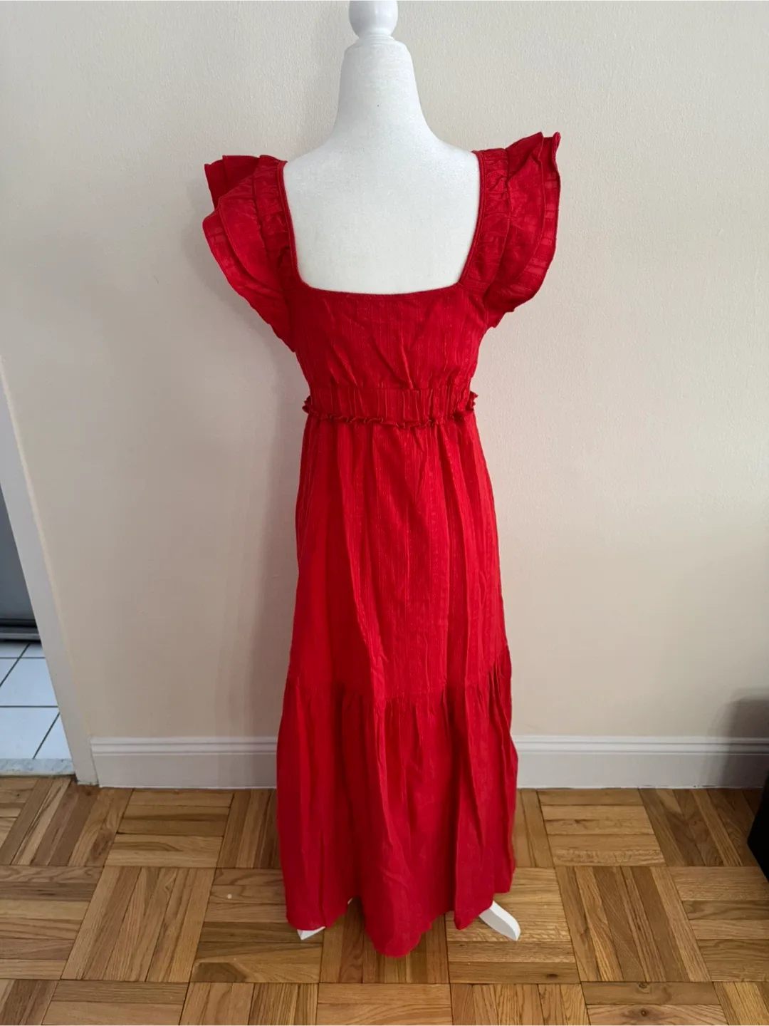 New With Tags! Betsey Johnson Red High-Low Midi Dress | Size S image indicator(6)