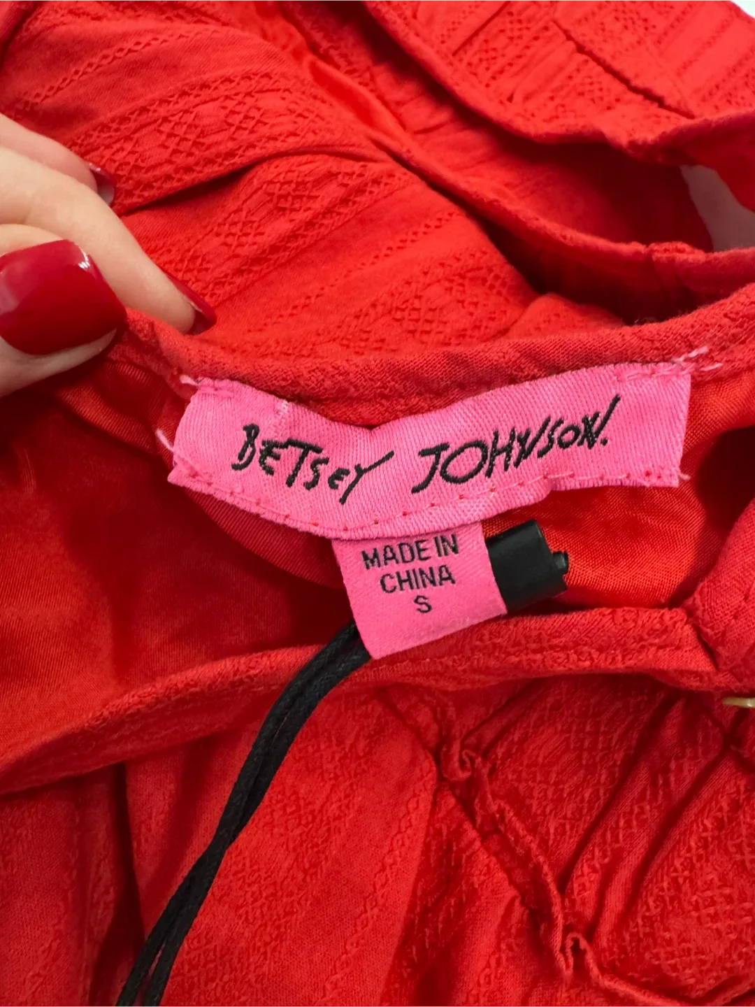 New With Tags! Betsey Johnson Red High-Low Midi Dress | Size S image indicator(7)