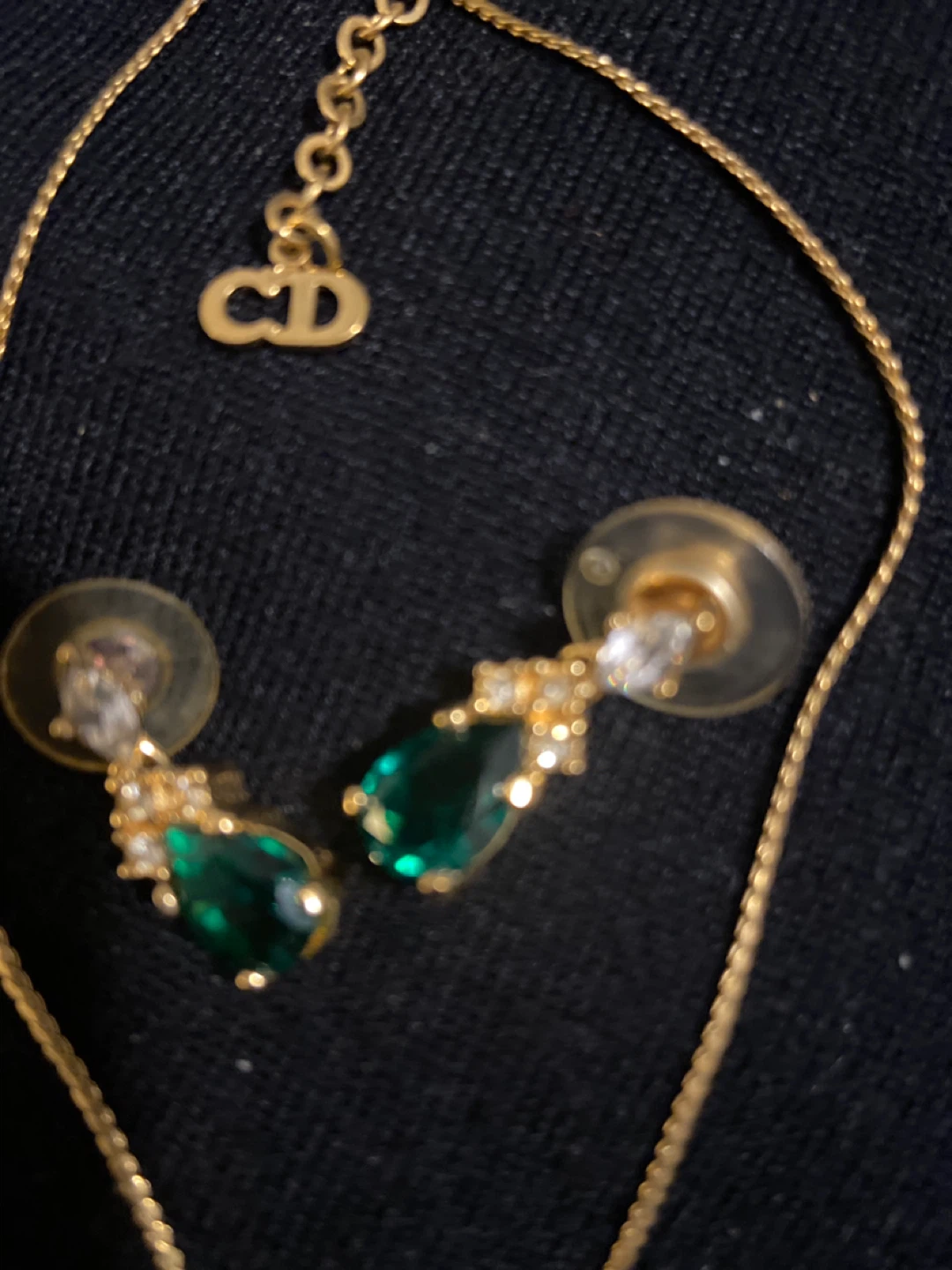 Dior Gold Tone Necklace and Earrings Set - photo 3