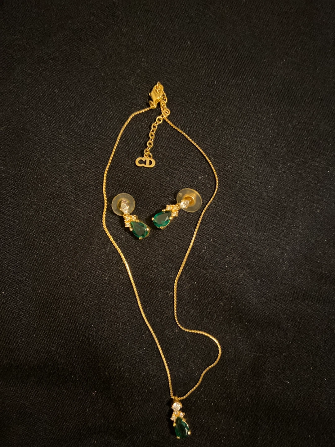 Dior Gold Tone Necklace and Earrings Set - photo 4